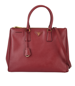 Large Double Zip Galleria, Saffiano Leather, Red, 58/Q 173, S/DB, 3*